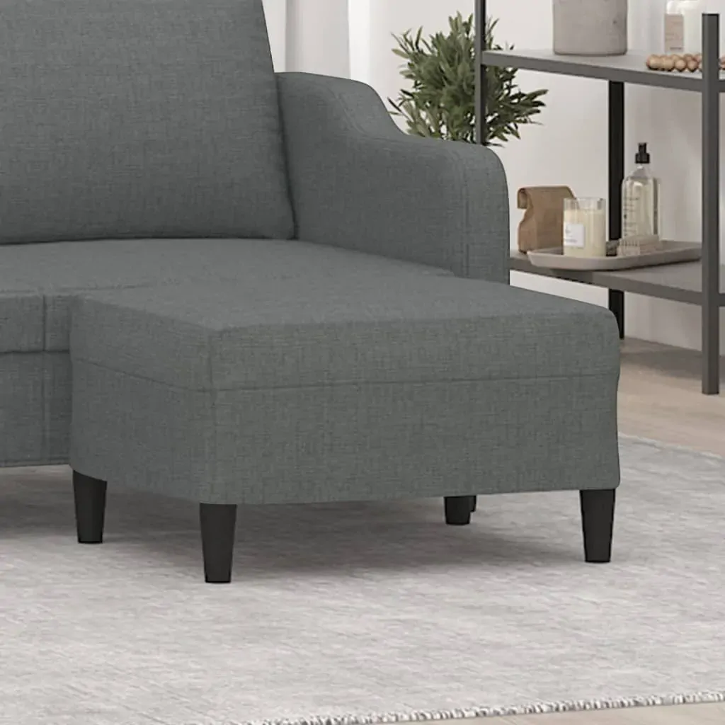Footstool Dark Grey 70x55x41 cm Fabric Footstool Dark Grey 70x55x41 cm Fabric