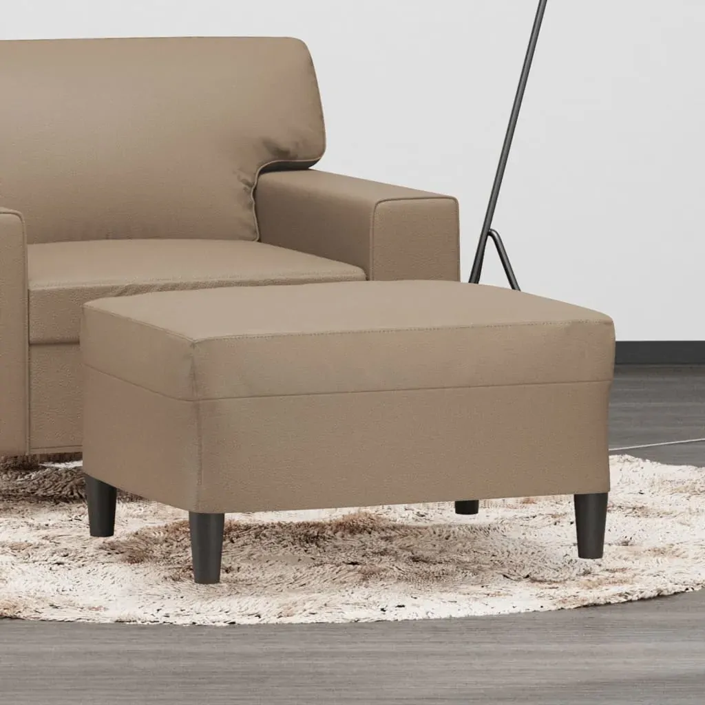 Footstool Cappuccino 70x55x41 cm Faux Leather Footstool Cappuccino 70x55x41 cm Faux Leather