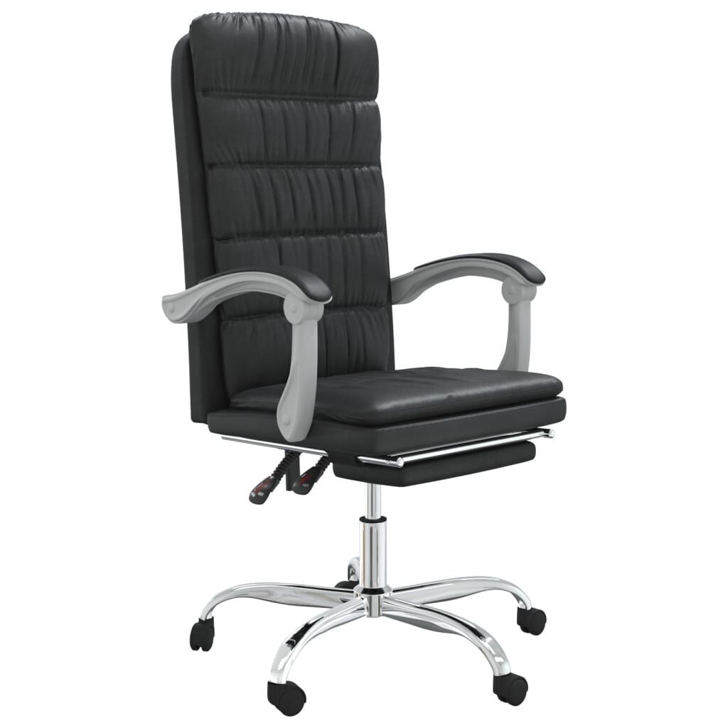 Reclining Office Chair Black Faux Leather Reclining Office Chair Black Faux Leather
