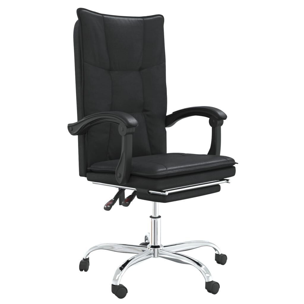 Reclining Office Chair Black Faux Leather Reclining Office Chair Black Faux Leather