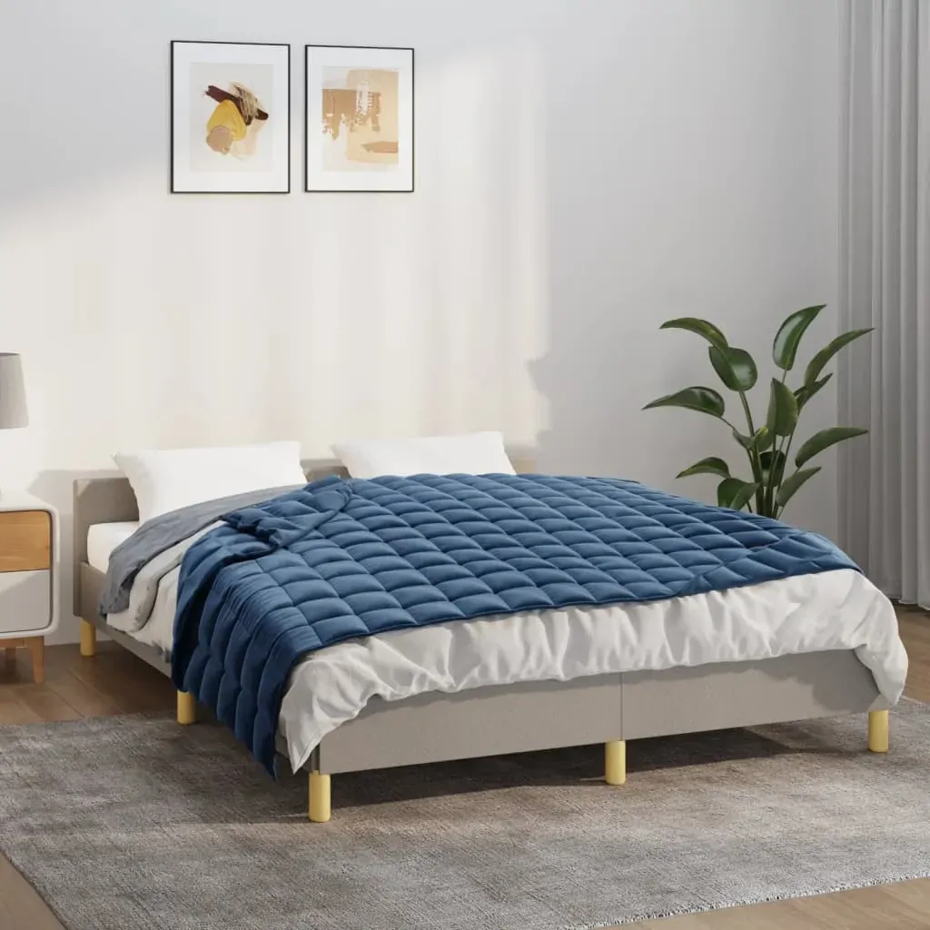 Weighted Blanket Blue 150x200 cm 11 kg Fabric Weighted Blanket Blue 150x200 cm 11 kg Fabric