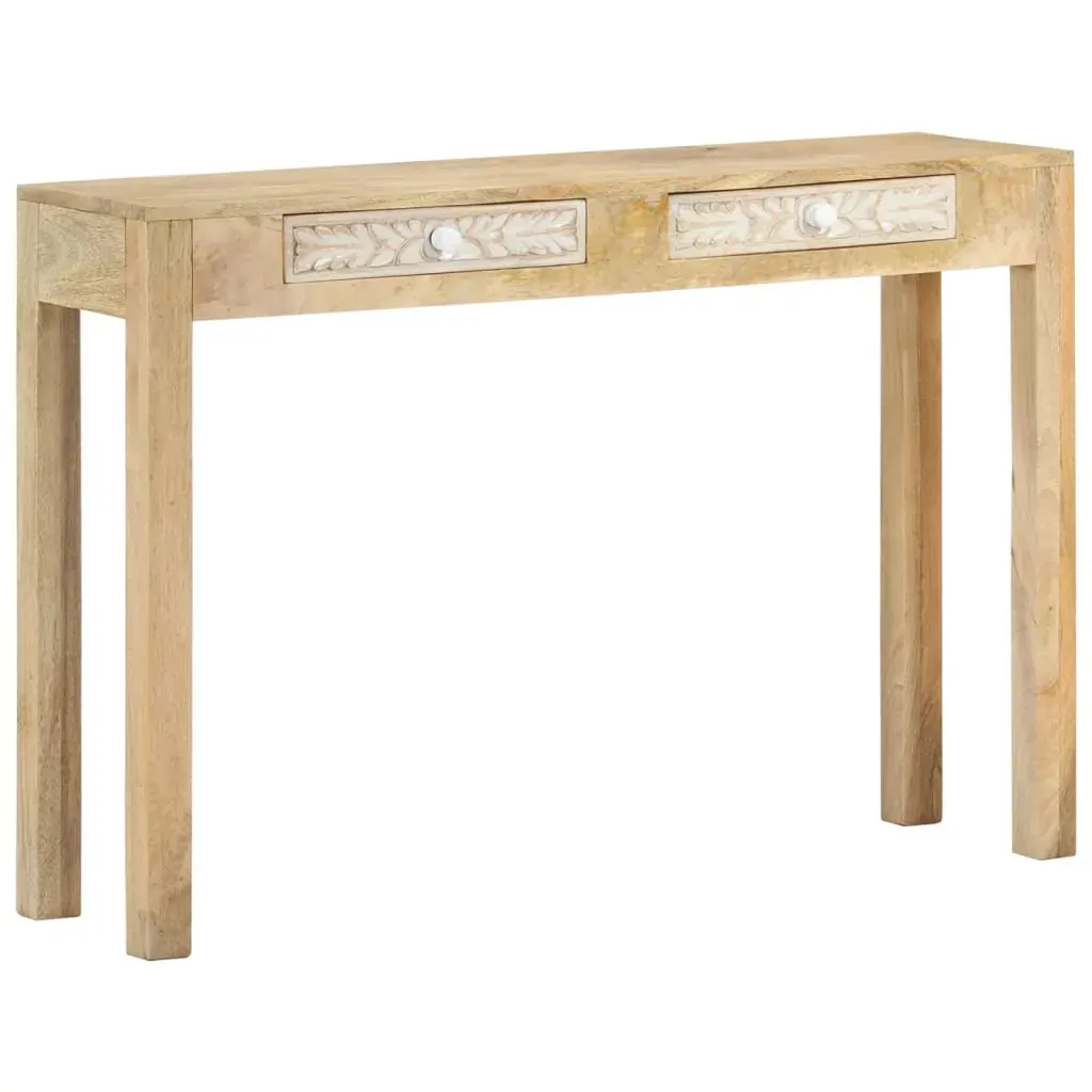 Console Table 110x30x75 cm Solid Bleached Wood Mango Console Table 110x30x75 cm Solid Bleached Wood Mango