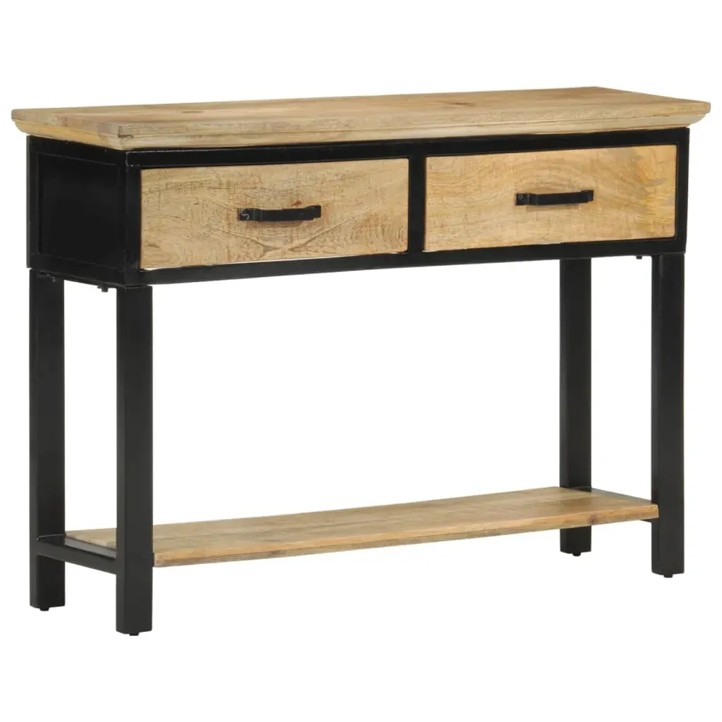 Console Table 110x30x75 cm Solid Rough Wood Mango Console Table 110x30x75 cm Solid Rough Wood Mango