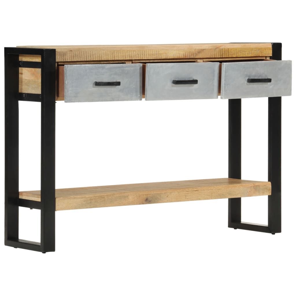 Console Table 110x30x76 cm Solid Rough Wood Mango Console Table 110x30x76 cm Solid Rough Wood Mango