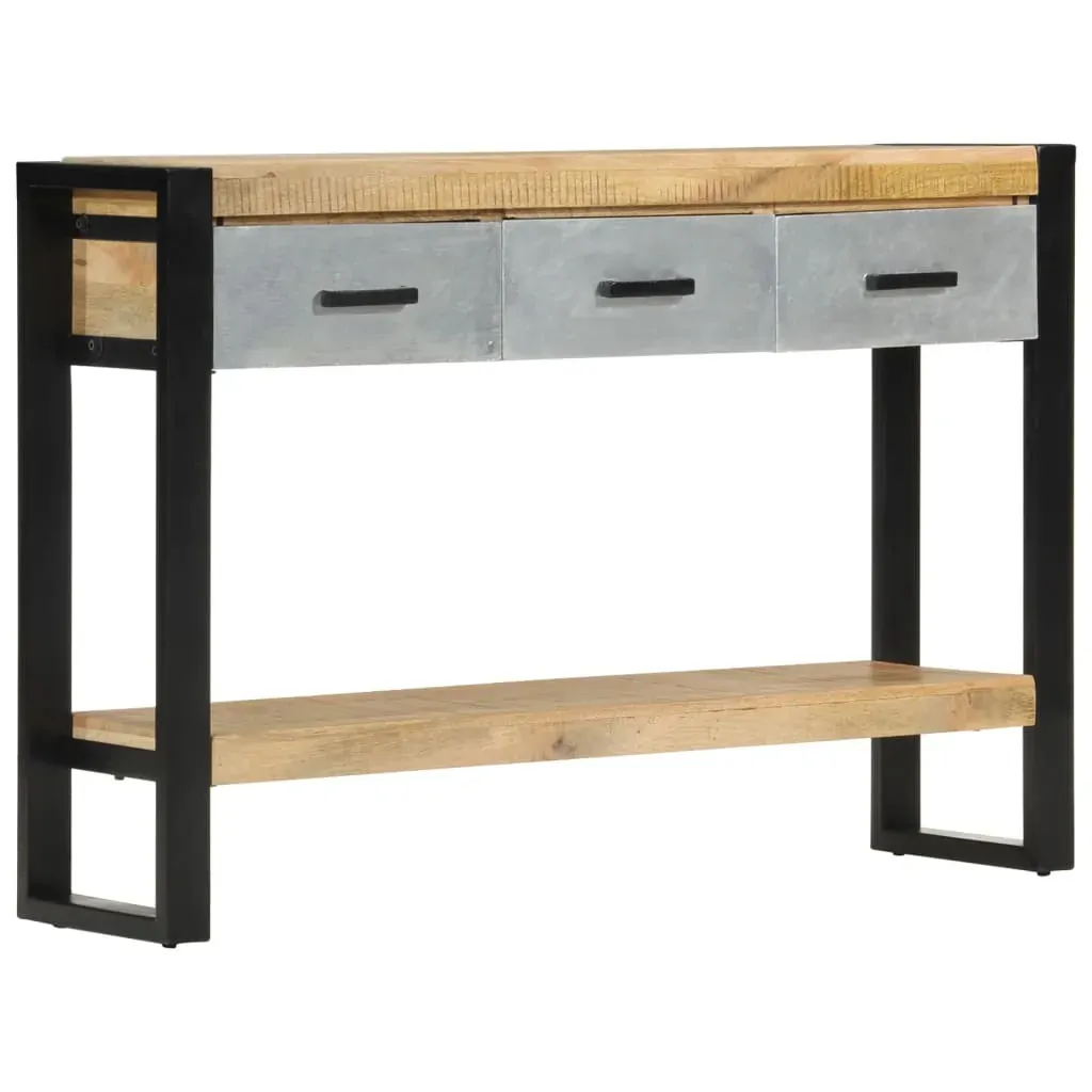 Console Table 110x30x76 cm Solid Rough Wood Mango Console Table 110x30x76 cm Solid Rough Wood Mango