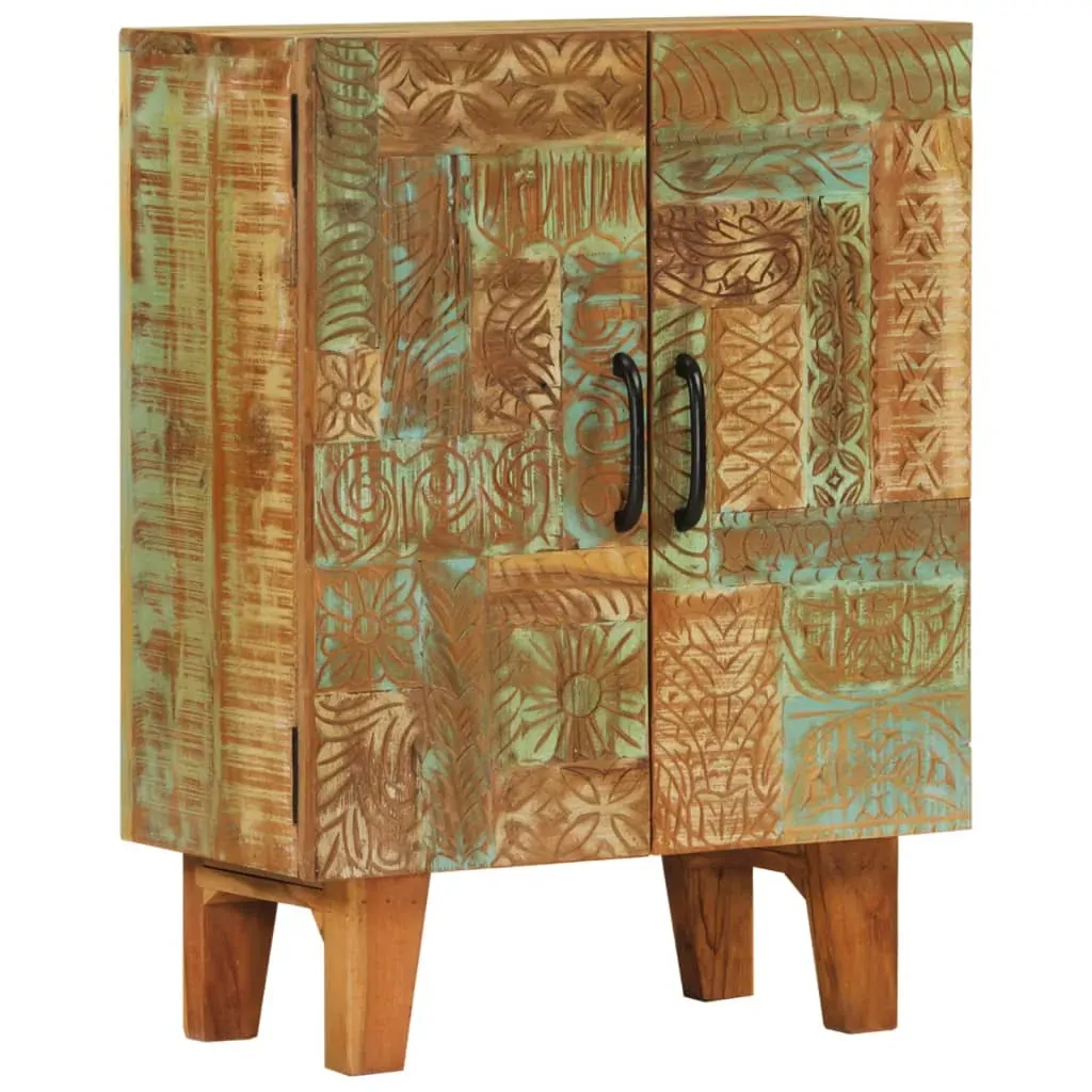 Hand Carved Sideboard 55x30x75 cm Solid Wood Reclaimed Hand Carved Sideboard 55x30x75 cm Solid Wood Reclaimed