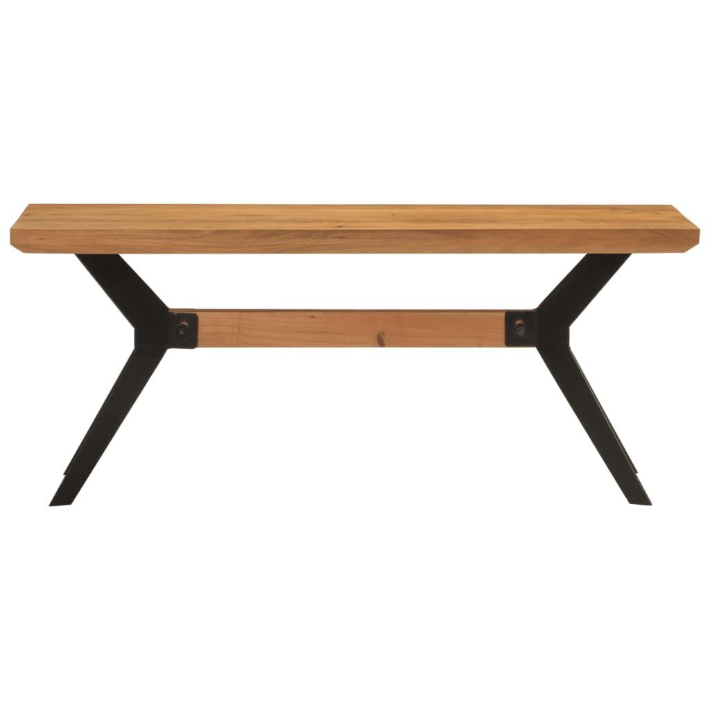 Dining Bench 110x40x46 cm Solid Wood Acacia and Steel Dining Bench 110x40x46 cm Solid Wood Acacia and Steel