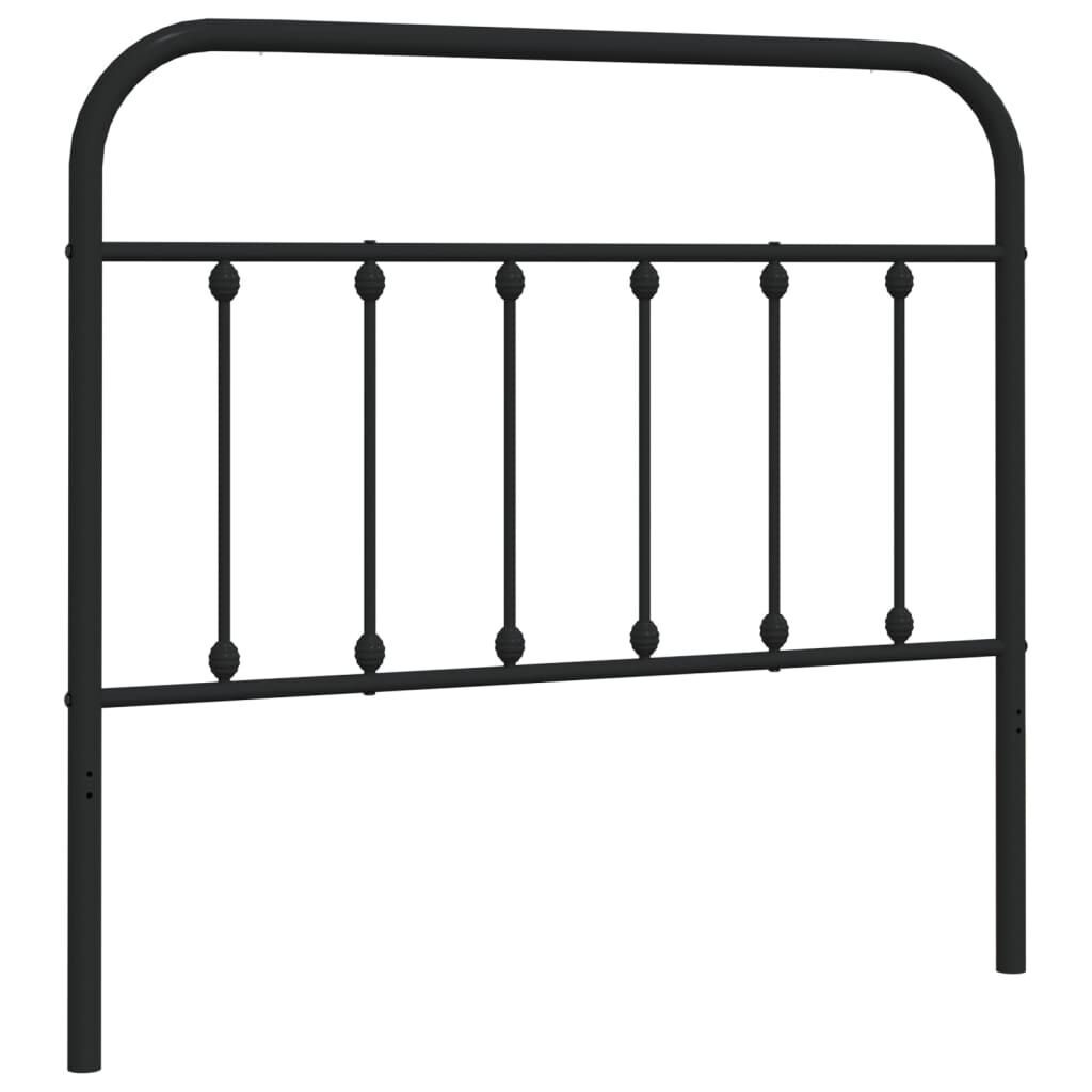 Metal Headboard Black 107 cm King Single Metal Headboard Black 107 cm King Single