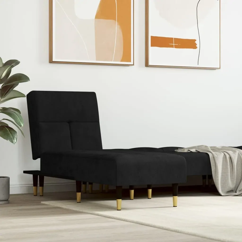 Chaise Longue Black Velvet Chaise Longue Black Velvet