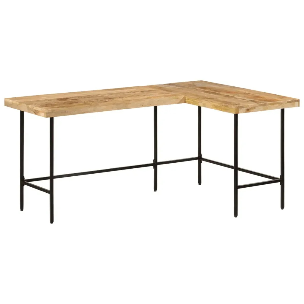 Desk 165x110x77 cm Solid Wood Mango and Iron Desk 165x110x77 cm Solid Wood Mango and Iron