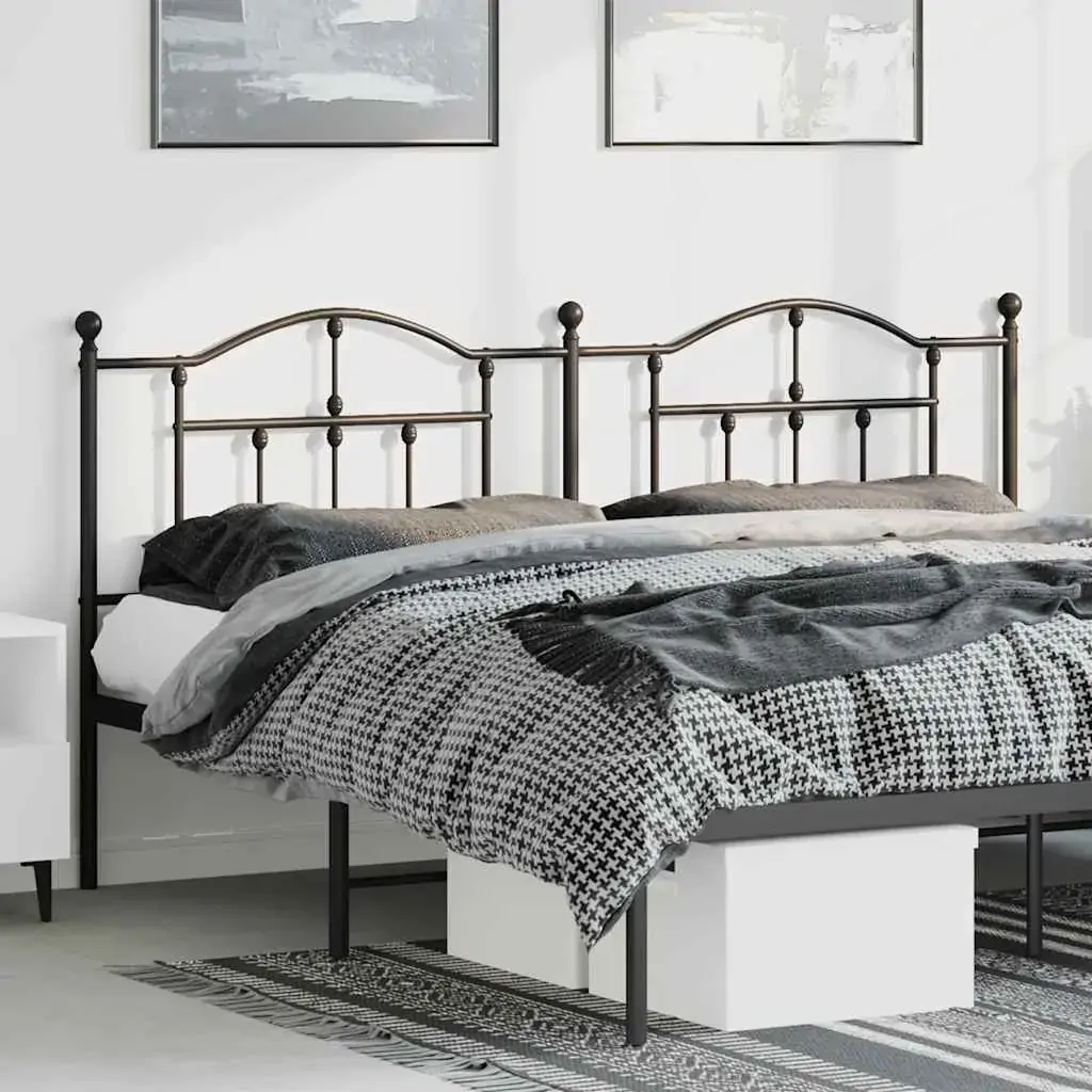Metal Headboard Black 183 cm King Metal Headboard Black 183 cm King