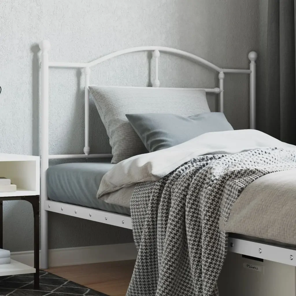 Metal Headboard White 107 cm King Single Metal Headboard White 107 cm King Single