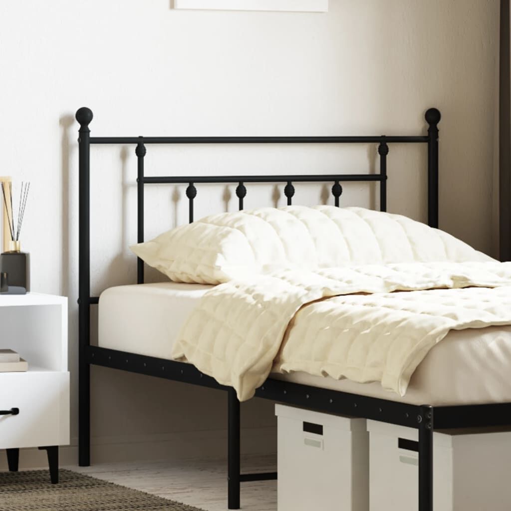Metal Headboard Black 107 cm King Single Metal Headboard Black 107 cm King Single