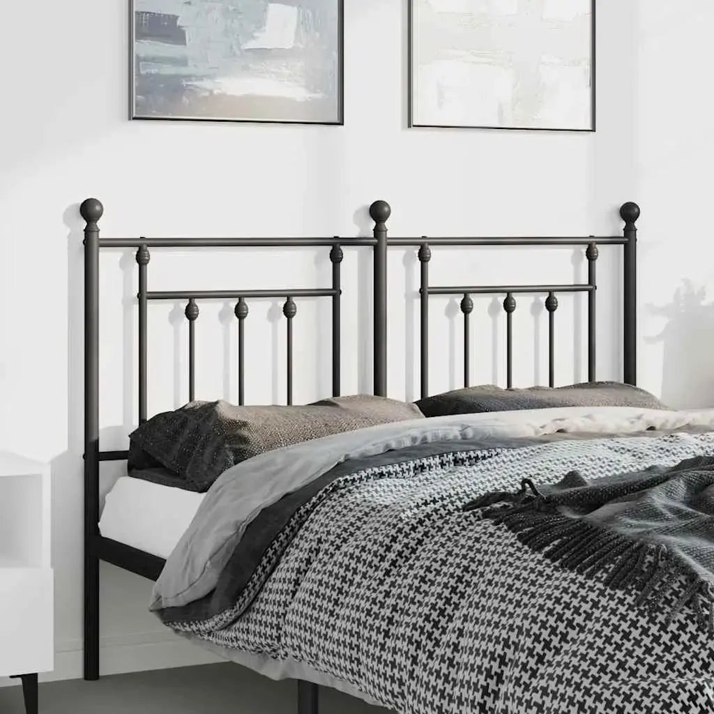 Metal Headboard Black 137 cm Double Metal Headboard Black 137 cm Double