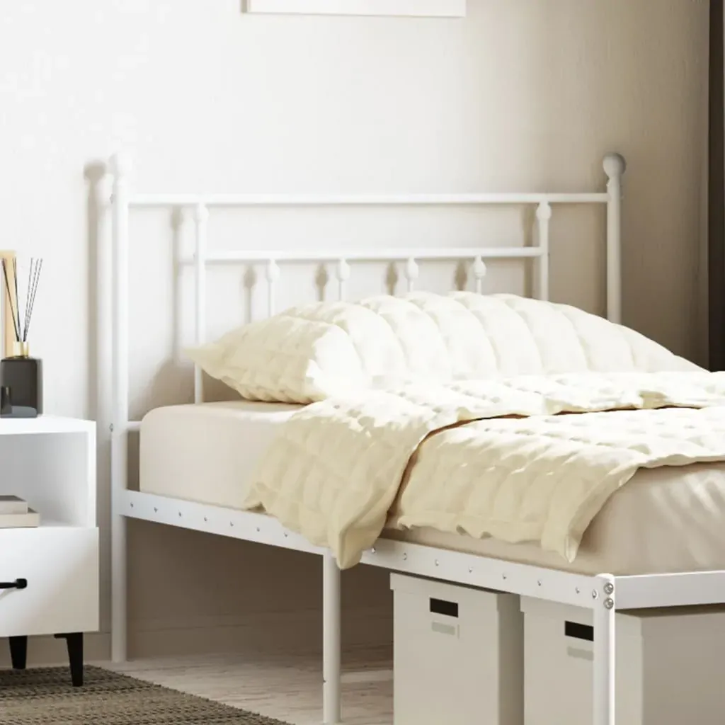 Metal Headboard White 107 cm King Single Metal Headboard White 107 cm King Single