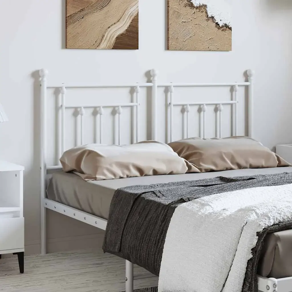 Metal Headboard White 137 cm Double Metal Headboard White 137 cm Double