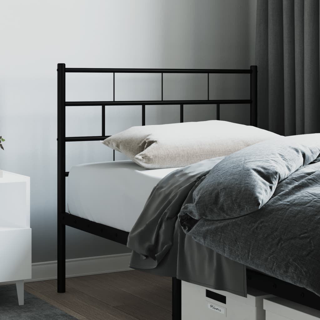 Metal Headboard Black 107 cm King Single Metal Headboard Black 107 cm King Single