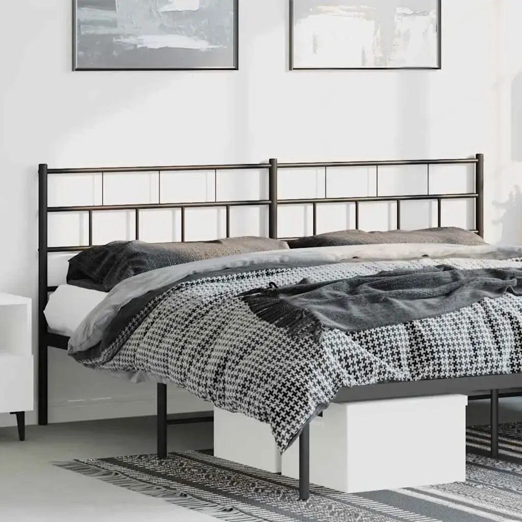 Metal Headboard Black 183 cm King Metal Headboard Black 183 cm King