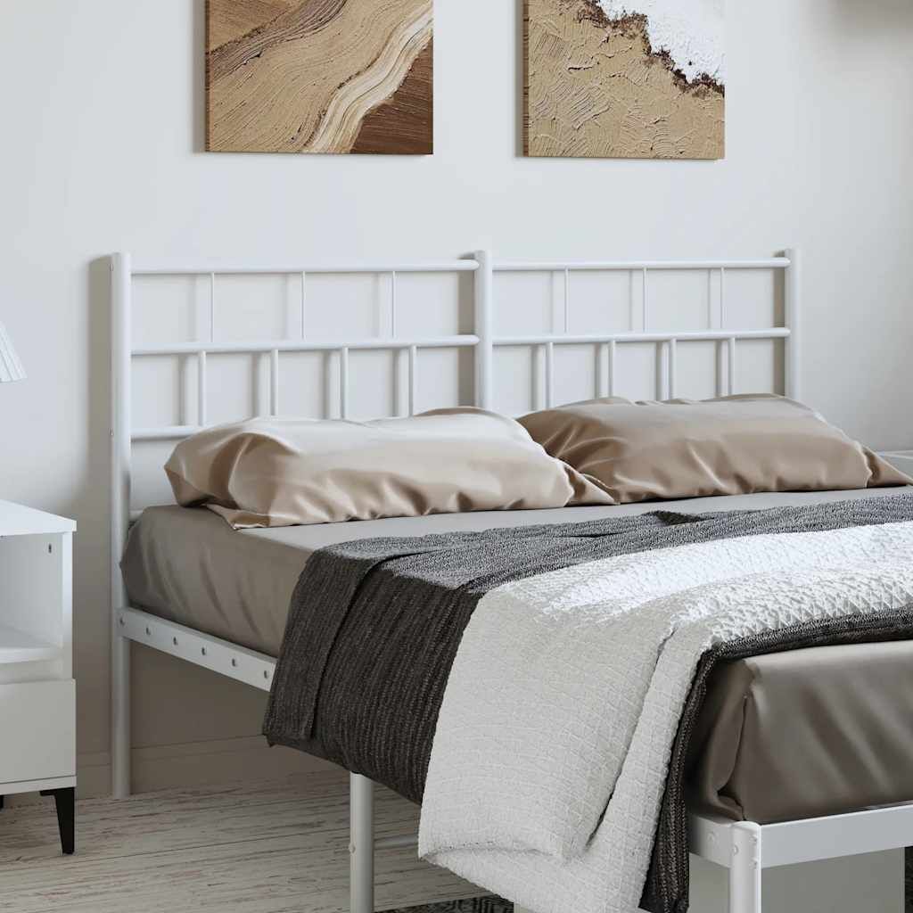 Metal Headboard White 137 cm Double Metal Headboard White 137 cm Double