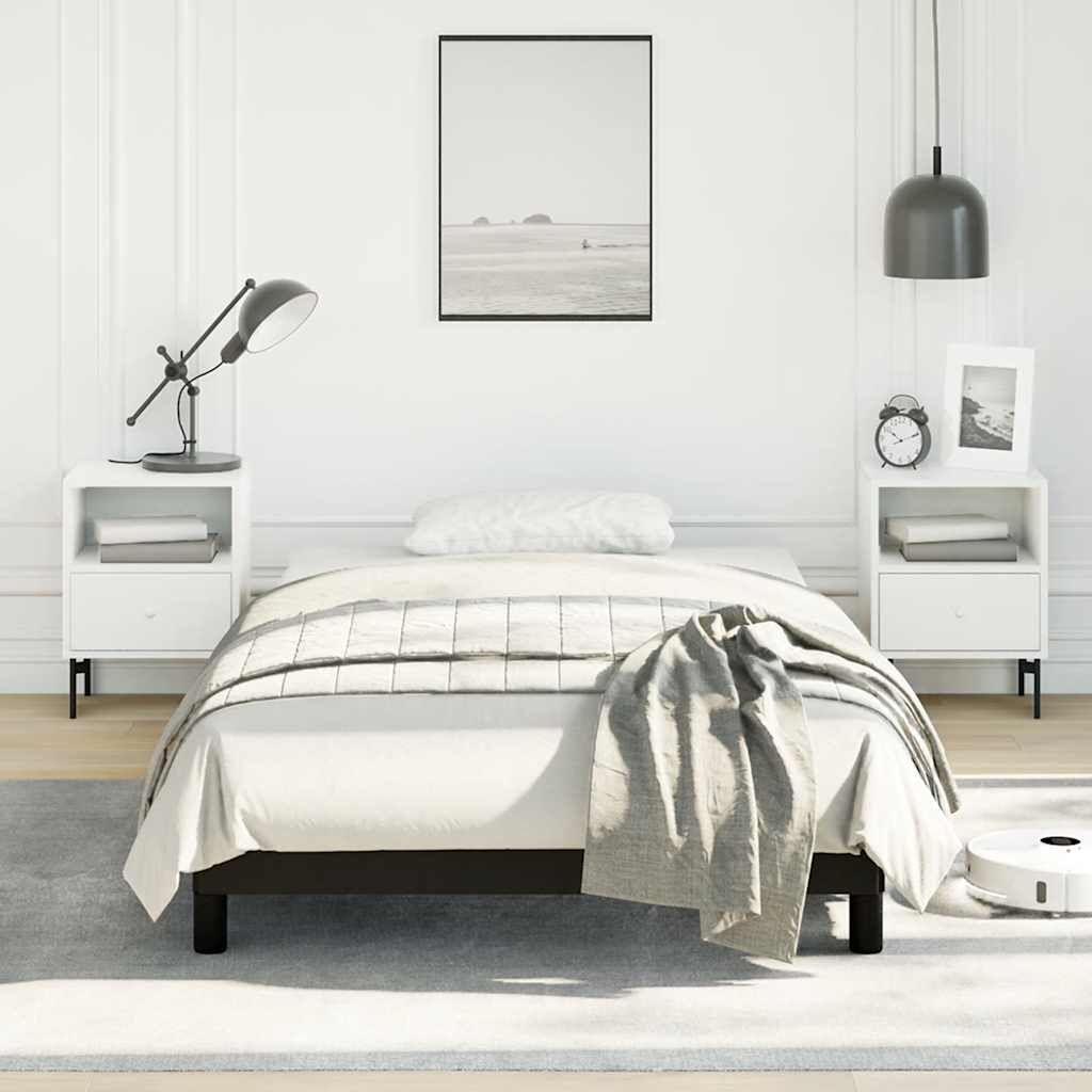 Bed Frame without Mattress Black King Single Size Velvet Bed Frame without Mattress Black King Single Size Velvet