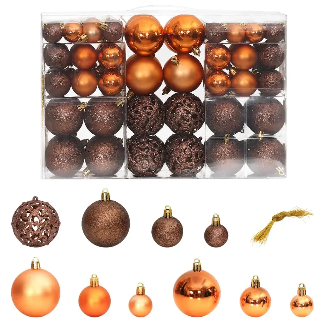 Christmas Baubles 100 pcs Brown 3 / 4 / 6 cm Christmas Baubles 100 pcs Brown 3 / 4 / 6 cm