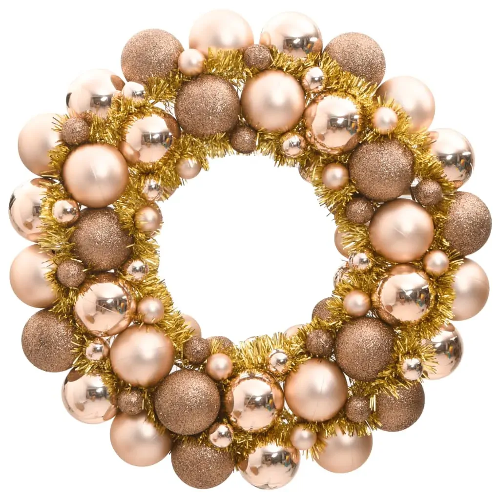 Christmas Wreath Rose Gold 45 cm Polystyrene Christmas Wreath Rose Gold 45 cm Polystyrene