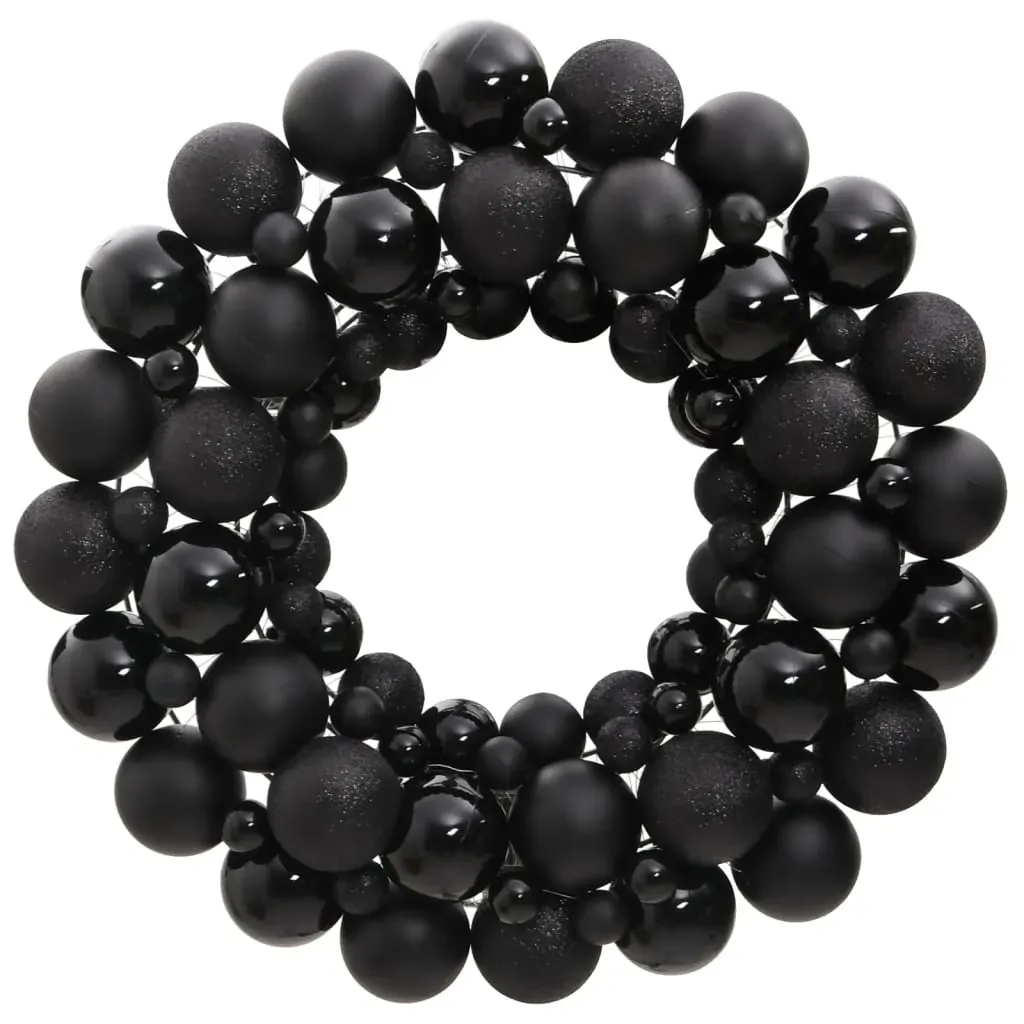 Christmas Wreath Black 45 cm Polystyrene Christmas Wreath Black 45 cm Polystyrene