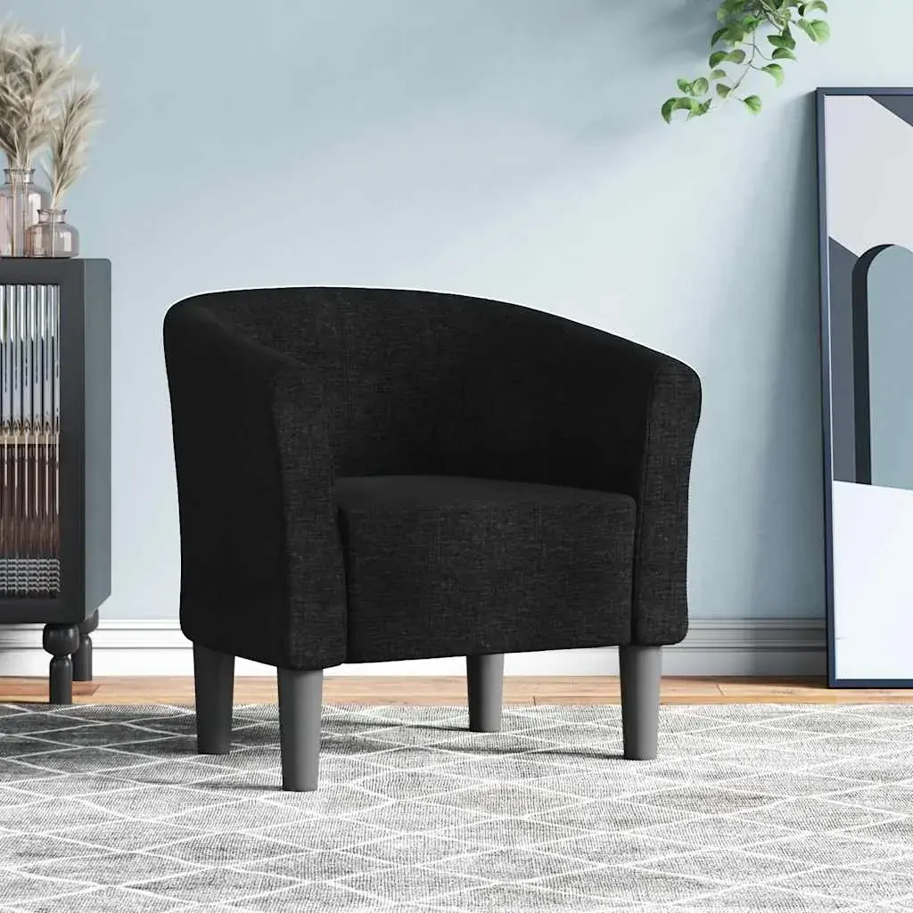 Tub Chair Black Fabric Tub Chair Black Fabric