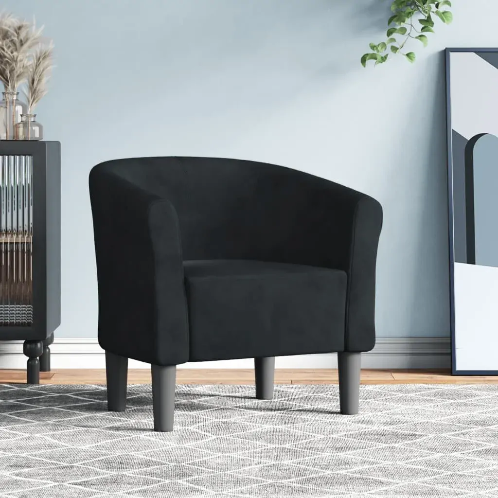 Tub Chair Black Velvet Tub Chair Black Velvet
