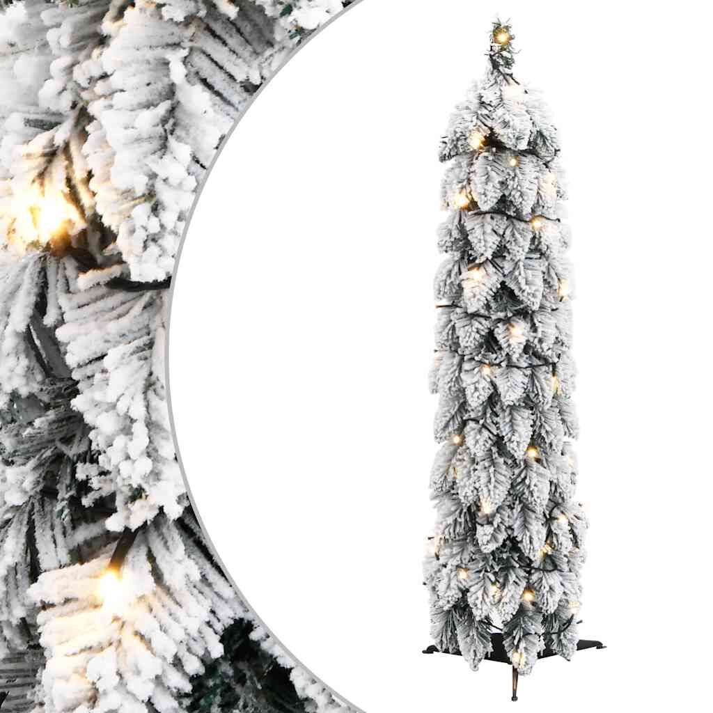 Artificial Pre-lit Christmas Tree with 30 LEDs and Flocked Snow 60 cm Artificial Pre-lit Christmas Tree with 30 LEDs and Flocked Snow 60 cm