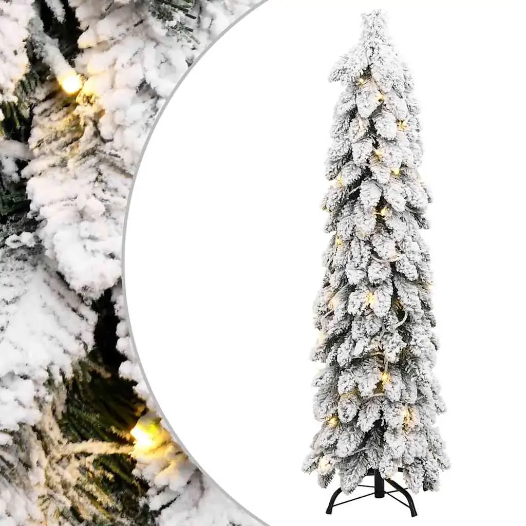 Artificial Pre-lit Christmas Tree with 60 LEDs and Flocked Snow 120 cm Artificial Pre-lit Christmas Tree with 60 LEDs and Flocked Snow 120 cm