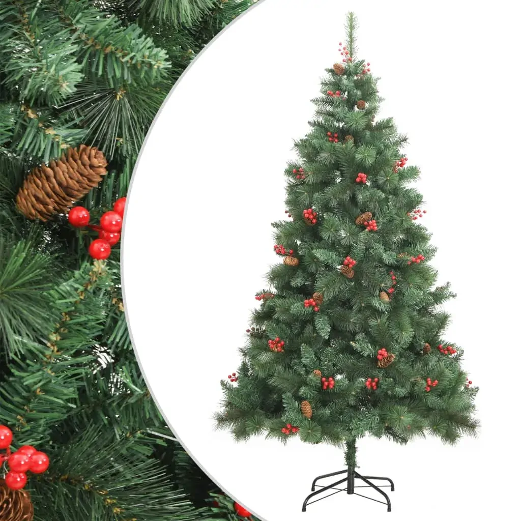 Artificial Hinged Christmas Tree with Cones and Berries 180 cm Artificial Hinged Christmas Tree with Cones and Berries 180 cm