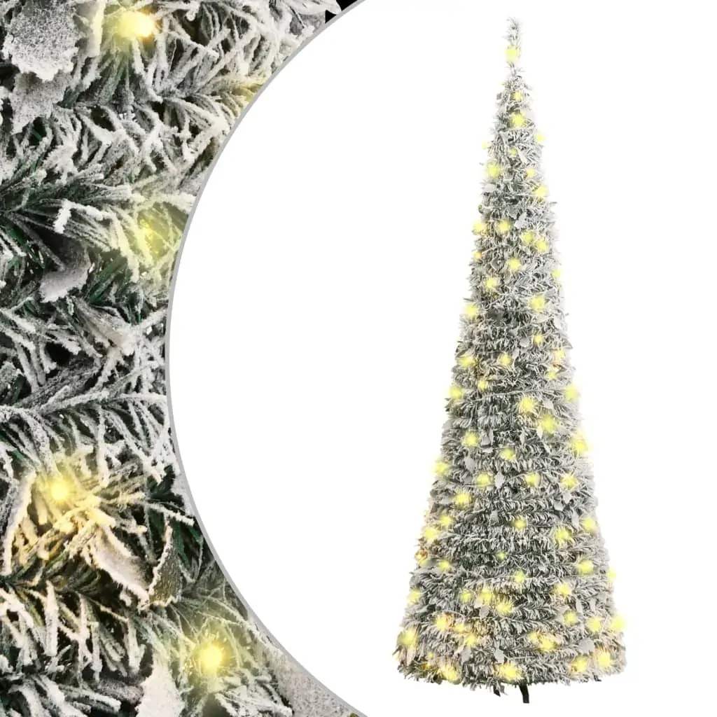 Artificial Christmas Tree Pop-up Flocked Snow 150 LEDs 180 cm Artificial Christmas Tree Pop-up Flocked Snow 150 LEDs 180 cm