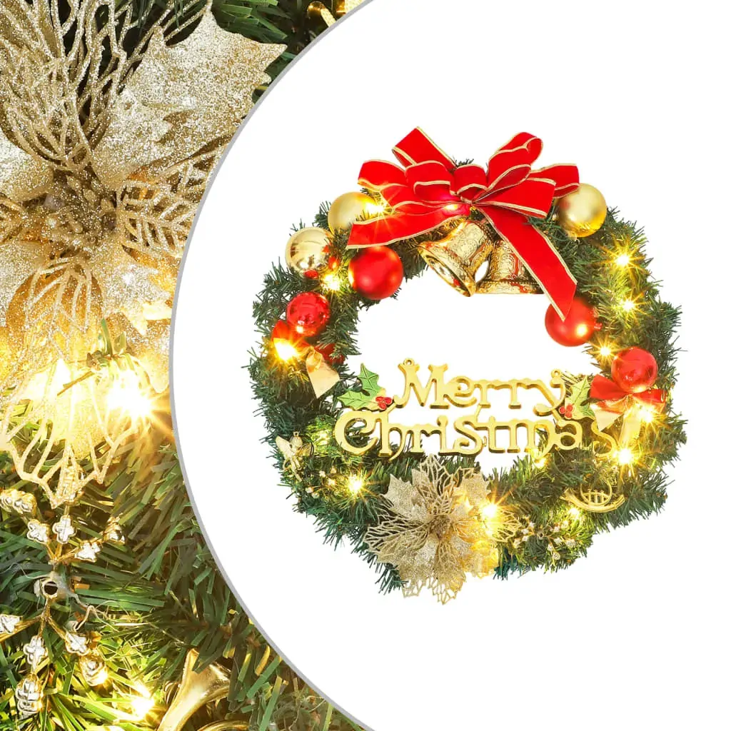 Christmas Wreath with 20 LEDs Green 45 cm Christmas Wreath with 20 LEDs Green 45 cm