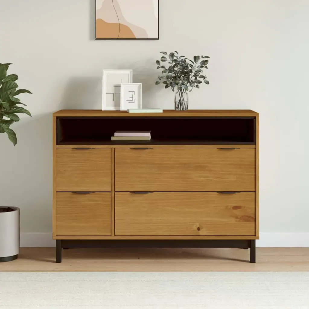 Drawer Cabinet FLAM 110x40x80 cm Solid Wood Pine Drawer Cabinet FLAM 110x40x80 cm Solid Wood Pine