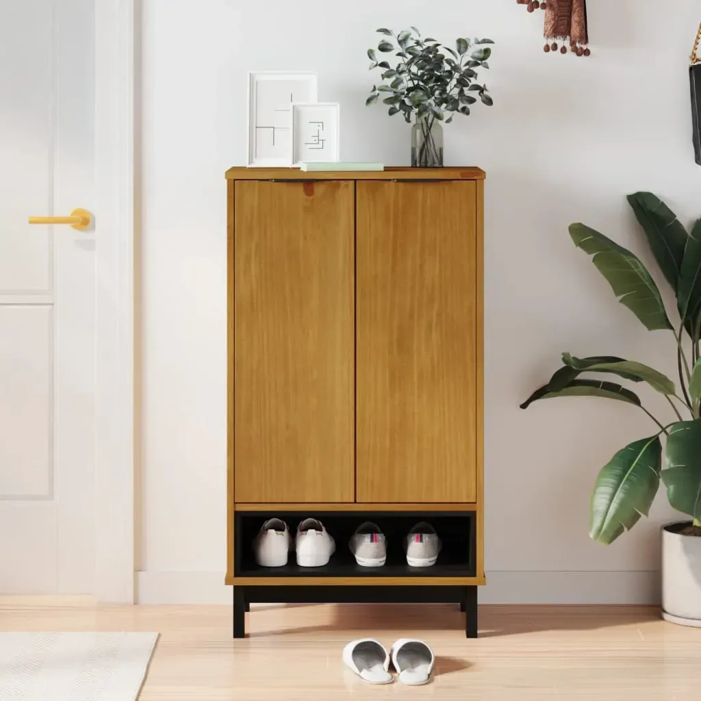 Shoe Cabinet FLAM 59.5x35x107 cm Solid Wood Pine Shoe Cabinet FLAM 59.5x35x107 cm Solid Wood Pine