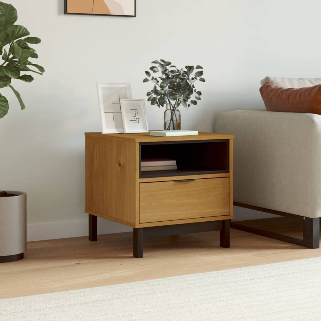 Side Table FLAM 50x50x50 cm Solid Wood Pine Side Table FLAM 50x50x50 cm Solid Wood Pine