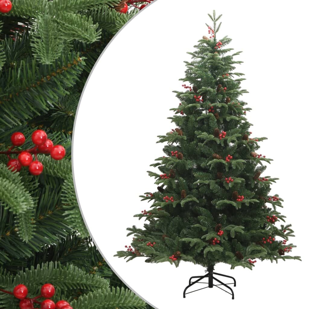 Artificial Hinged Christmas Tree with Cones and Berries 180 cm Artificial Hinged Christmas Tree with Cones and Berries 180 cm