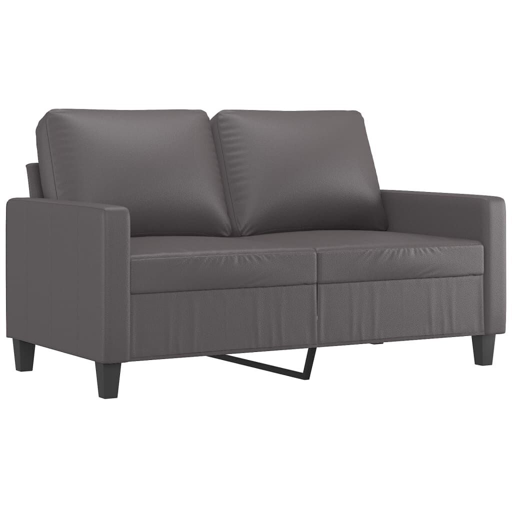 2-Seater Sofa Grey 120 cm Faux Leather 2-Seater Sofa Grey 120 cm Faux Leather