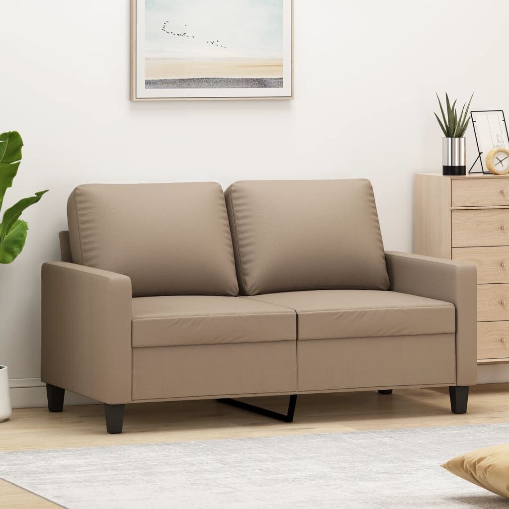 2-Seater Sofa Cappuccino 120 cm Faux Leather 2-Seater Sofa Cappuccino 120 cm Faux Leather