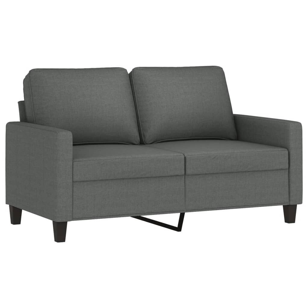 2-Seater Sofa Dark Grey 120 cm Fabric 2-Seater Sofa Dark Grey 120 cm Fabric
