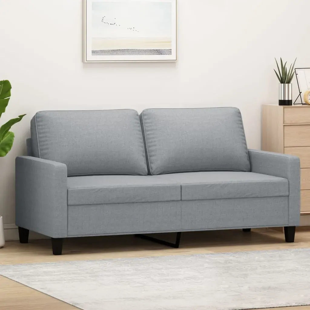 2-Seater Sofa Light Grey 140 cm Fabric 2-Seater Sofa Light Grey 140 cm Fabric