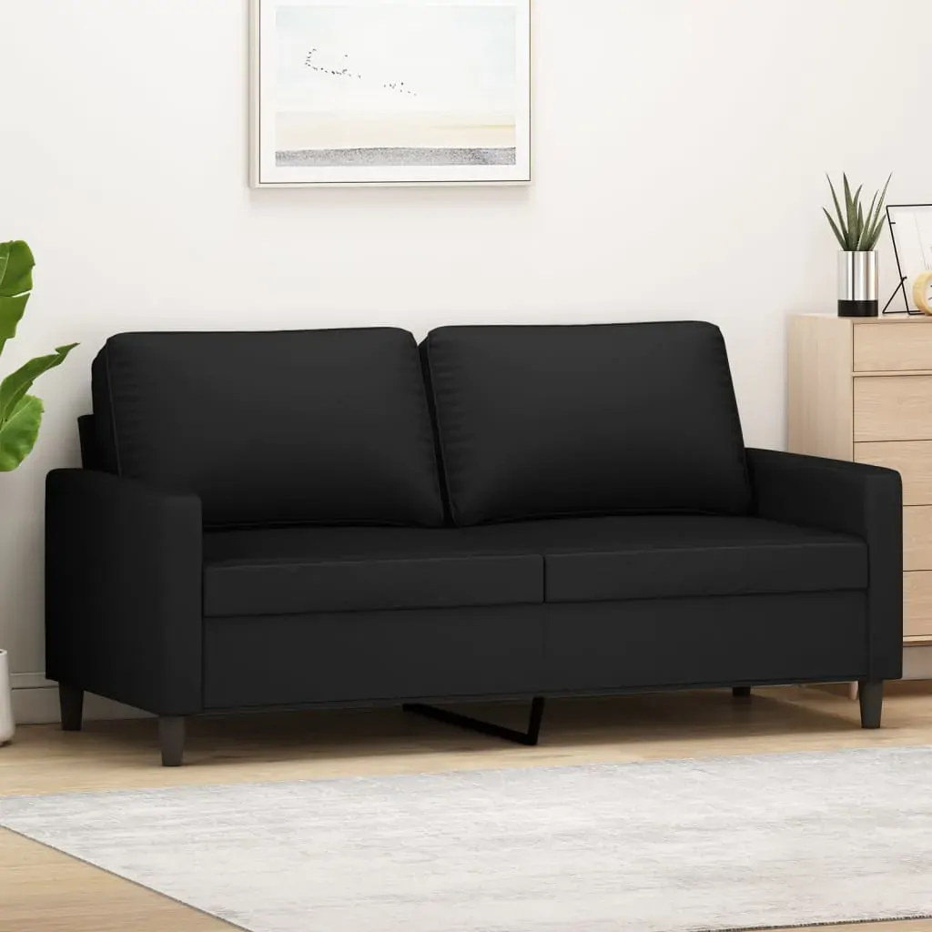 2-Seater Sofa Black 140 cm Velvet 2-Seater Sofa Black 140 cm Velvet