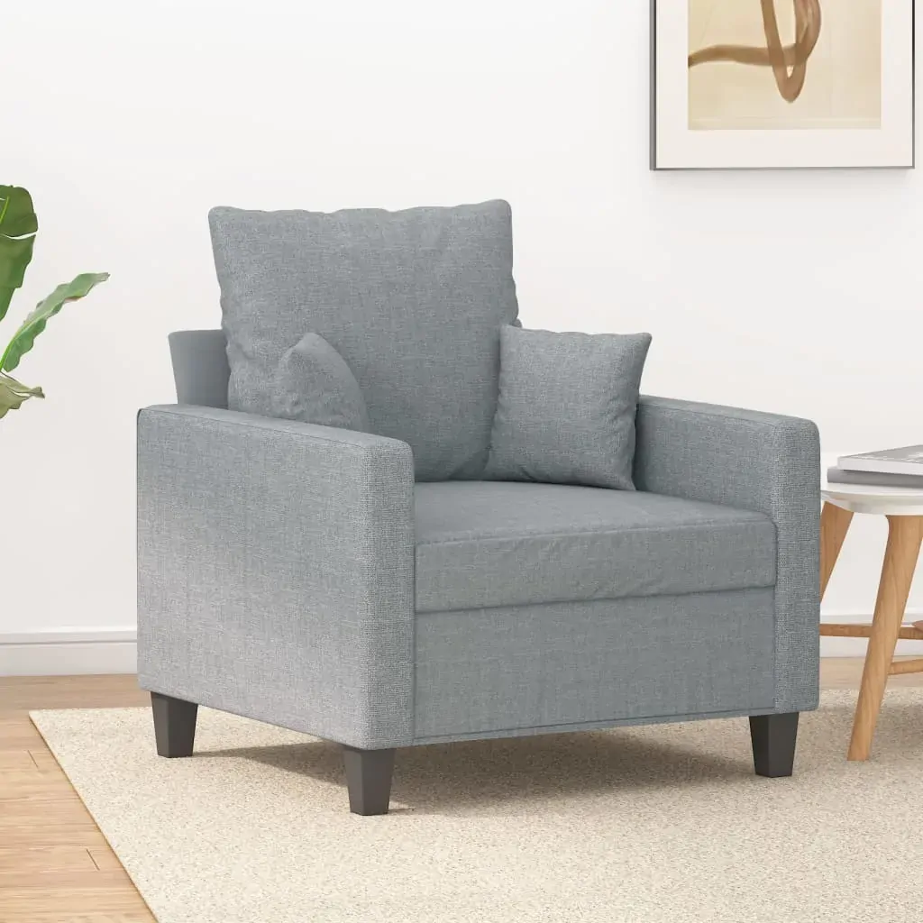 Sofa Chair Light Grey 60 cm Fabric Sofa Chair Light Grey 60 cm Fabric