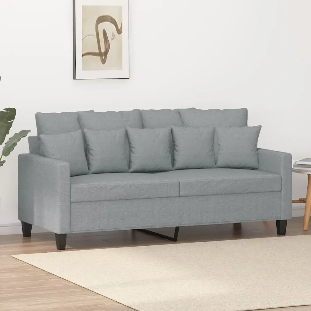 2-Seater Sofa Light Grey 140 cm Fabric 2-Seater Sofa Light Grey 140 cm Fabric