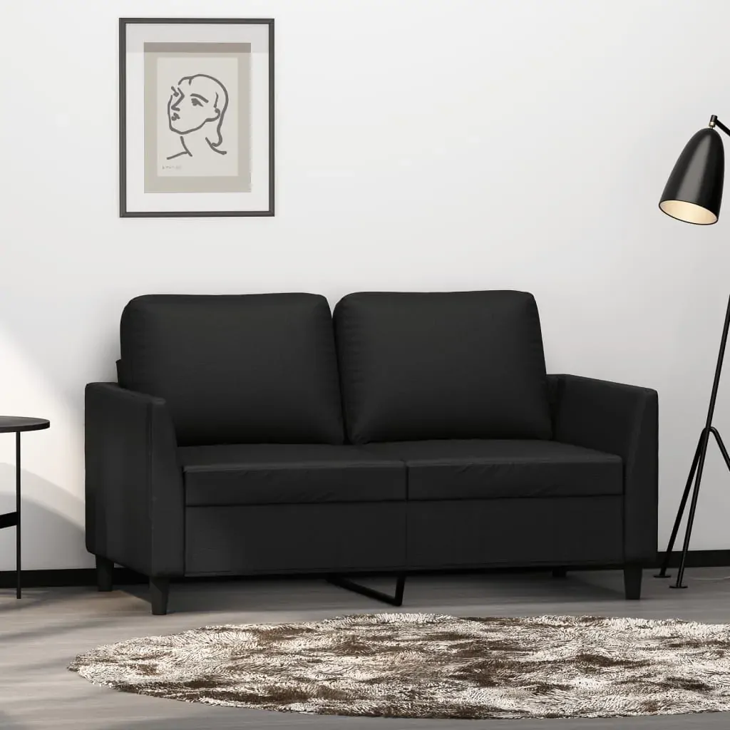 2-Seater Sofa Black 120 cm Faux Leather 2-Seater Sofa Black 120 cm Faux Leather