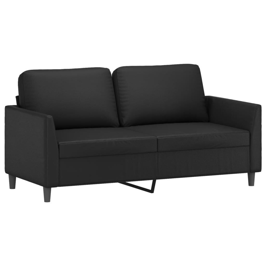 2-Seater Sofa Black 140 cm Faux Leather 2-Seater Sofa Black 140 cm Faux Leather