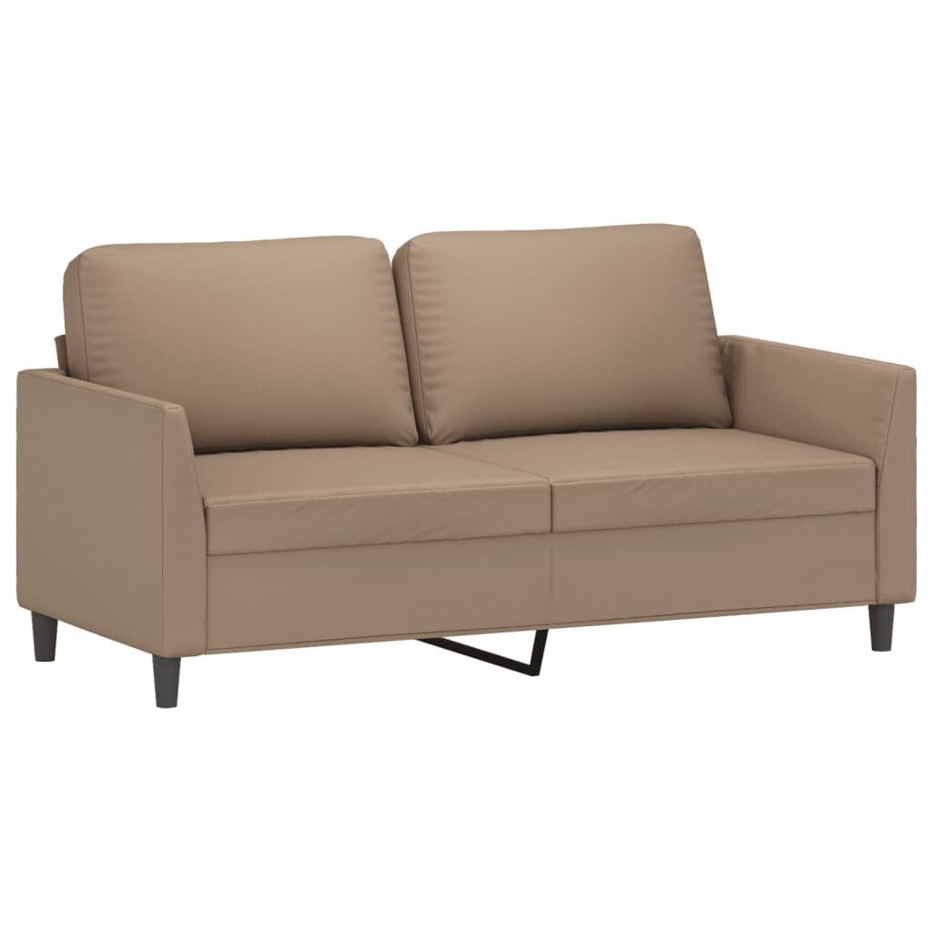 2-Seater Sofa Cappuccino 140 cm Faux Leather 2-Seater Sofa Cappuccino 140 cm Faux Leather