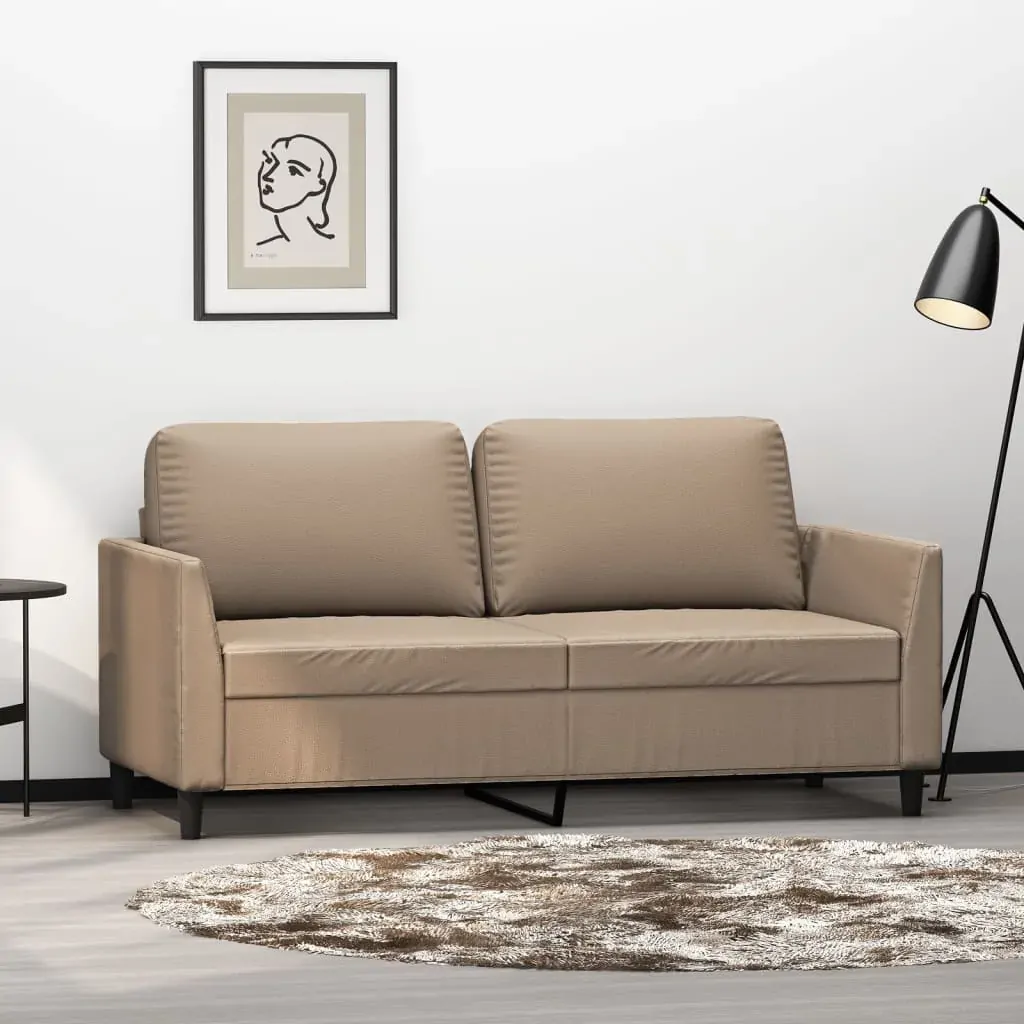2-Seater Sofa Cappuccino 140 cm Faux Leather 2-Seater Sofa Cappuccino 140 cm Faux Leather