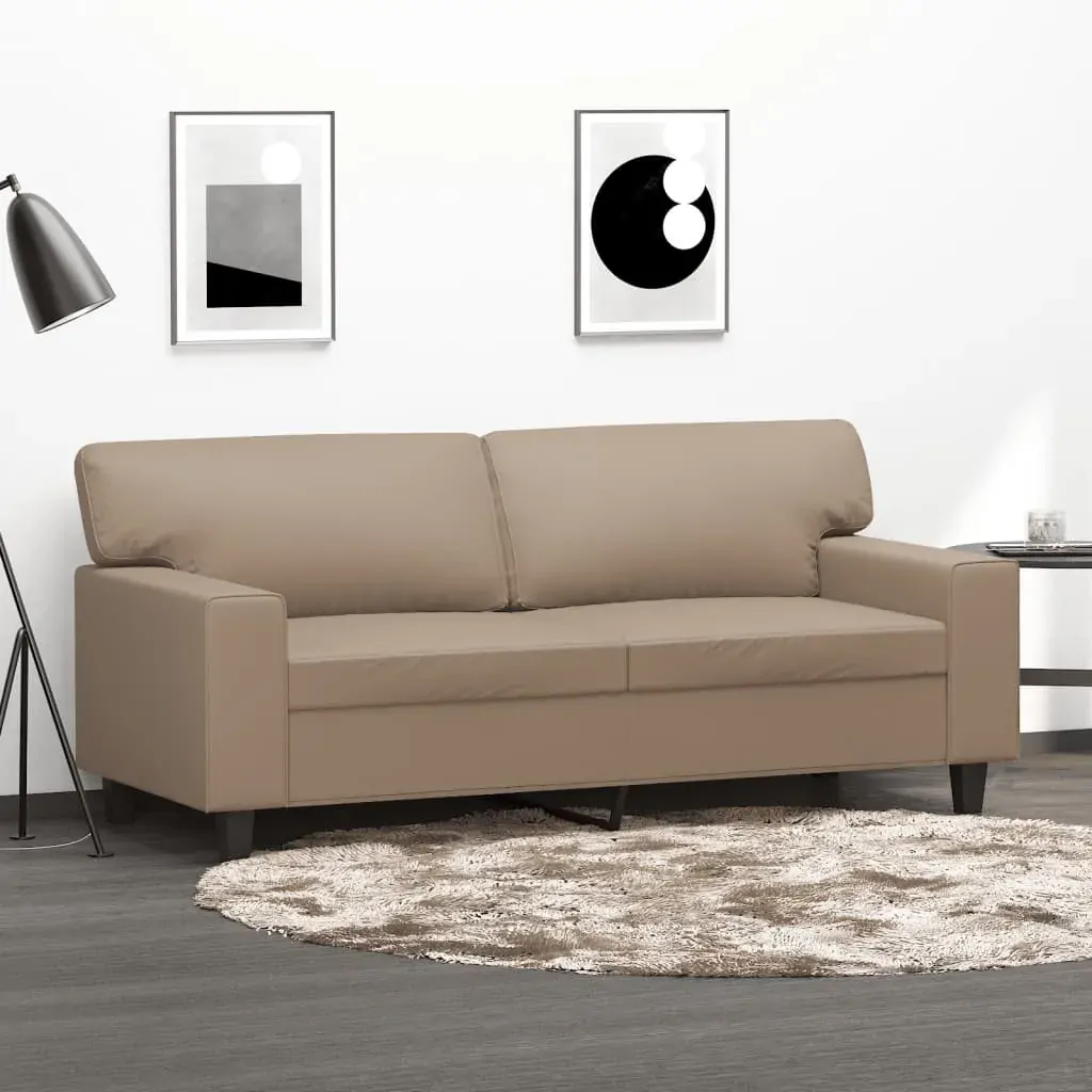 2-Seater Sofa Cappuccino 140 cm Faux Leather 2-Seater Sofa Cappuccino 140 cm Faux Leather
